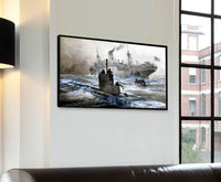 Attack Of U 21 On The Linda Blanche Painting Willy Stower Canvas Art Fine Art Print