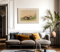 Attacking The Grizzly Bear  No. 19 By George Catlin Fine Art Print