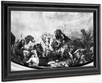 Attila The Hun (C.406 453) And His Hordes Overrunning Italy And The Arts By Ferdinand Victor Eugene Delacroix Fine Art Print