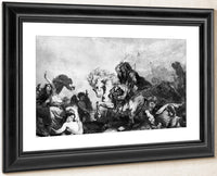 Attila The Hun (C.406 453) And His Hordes Overrunning Italy And The Arts By Ferdinand Victor Eugene Delacroix Fine Art Print