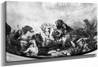 Attila The Hun (C.406 453) And His Hordes Overrunning Italy And The Arts By Ferdinand Victor Eugene Delacroix Fine Art Print
