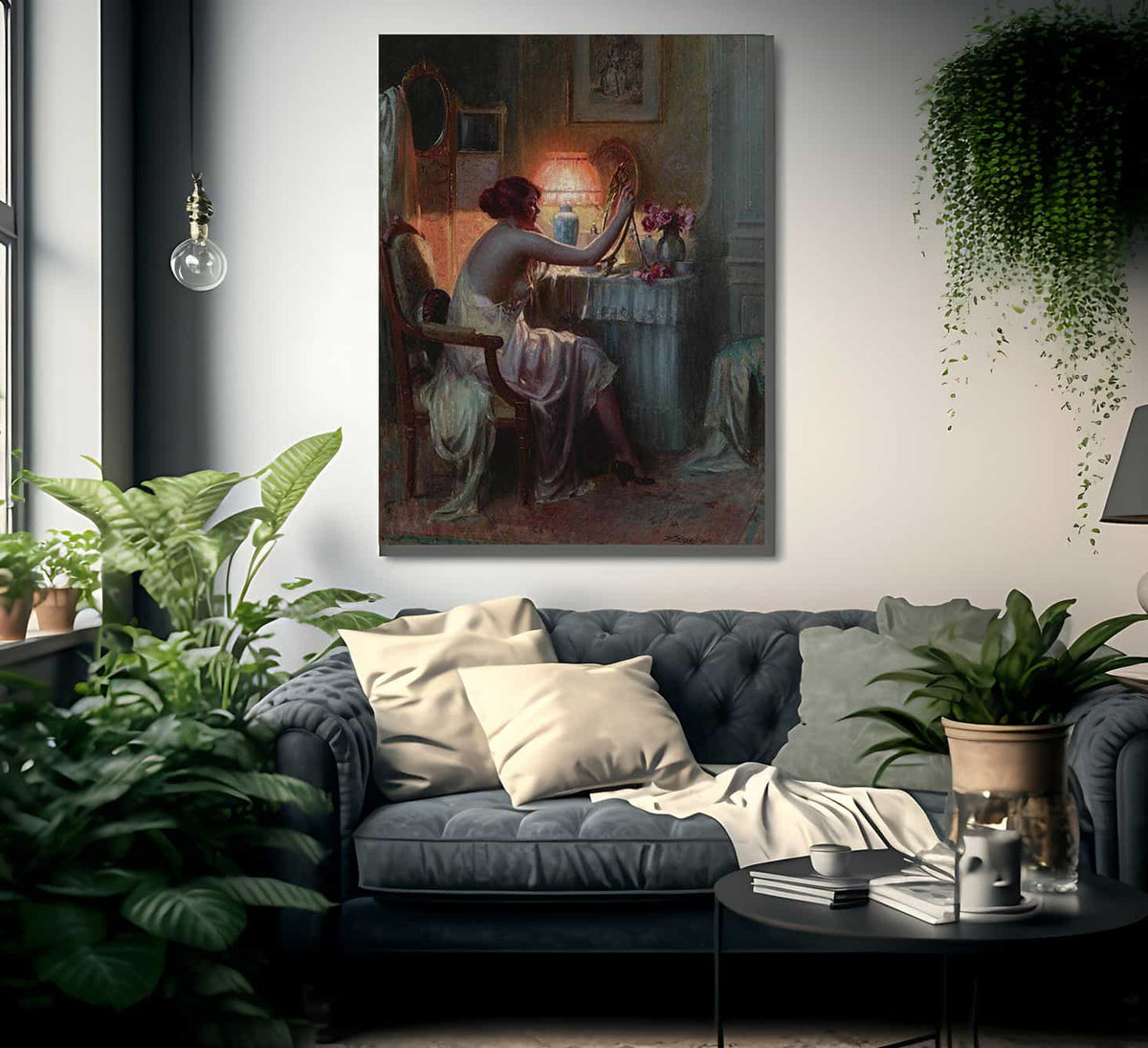Au Boudoir By Enjolras Delphin Fine Art Print