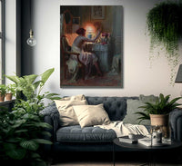 Au Boudoir By Enjolras Delphin Fine Art Print