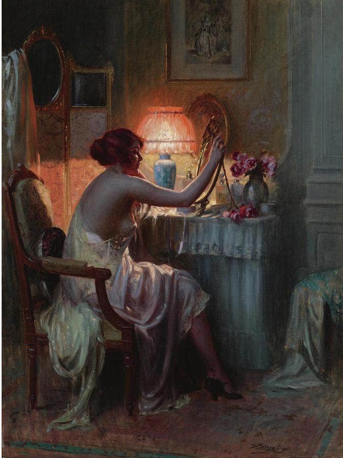 Au Boudoir By Enjolras Delphin Fine Art Print