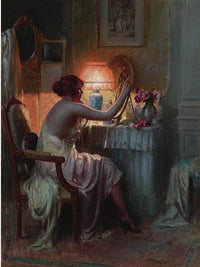Au Boudoir By Enjolras Delphin Fine Art Print