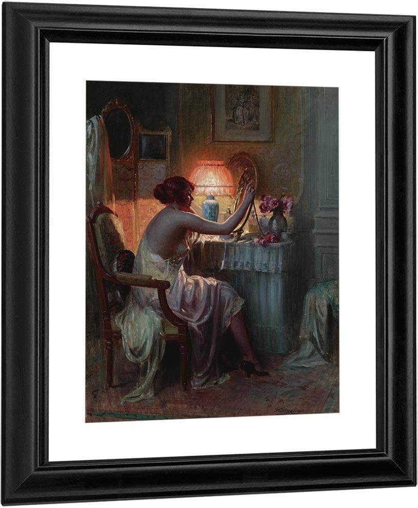 Au Boudoir By Enjolras Delphin Fine Art Print
