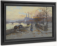 Au Quai By Eugene Galien Laloue Fine Art Print