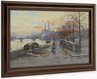 Au Quai By Eugene Galien Laloue Fine Art Print
