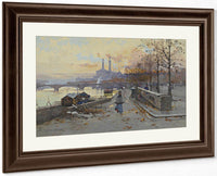 Au Quai By Eugene Galien Laloue Fine Art Print