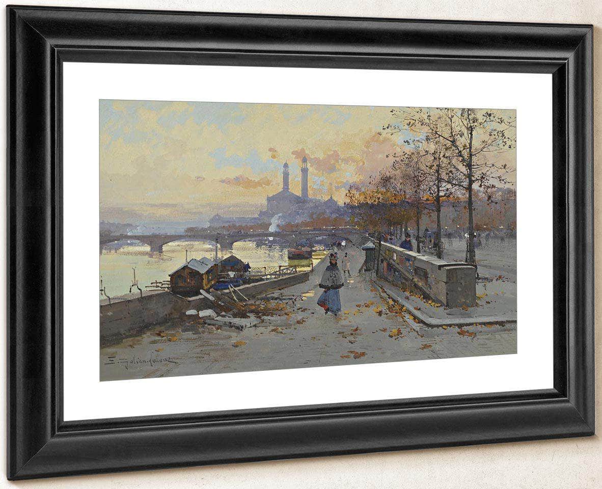 Au Quai By Eugene Galien Laloue Fine Art Print