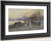 Au Quai By Eugene Galien Laloue Fine Art Print