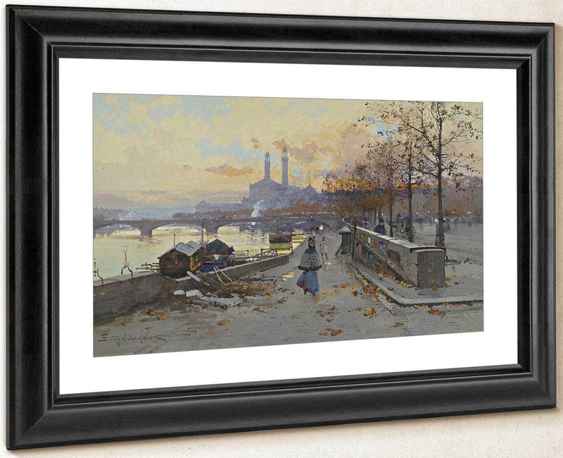 Au Quai By Eugene Galien Laloue Fine Art Print