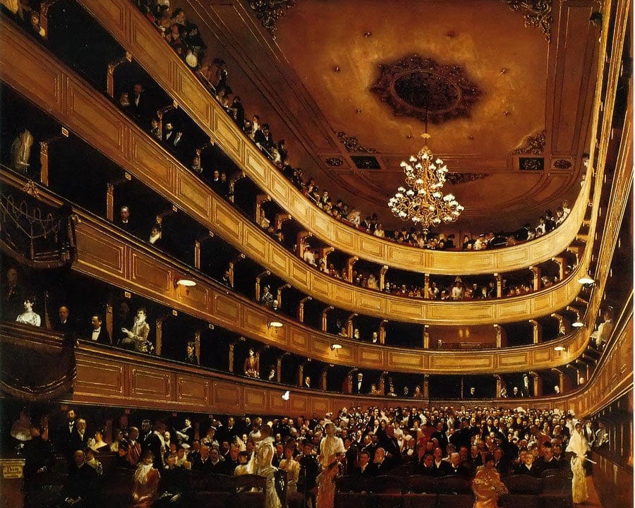 Auditorium Of The Old Burgtheater By Klimt Fine Art Print