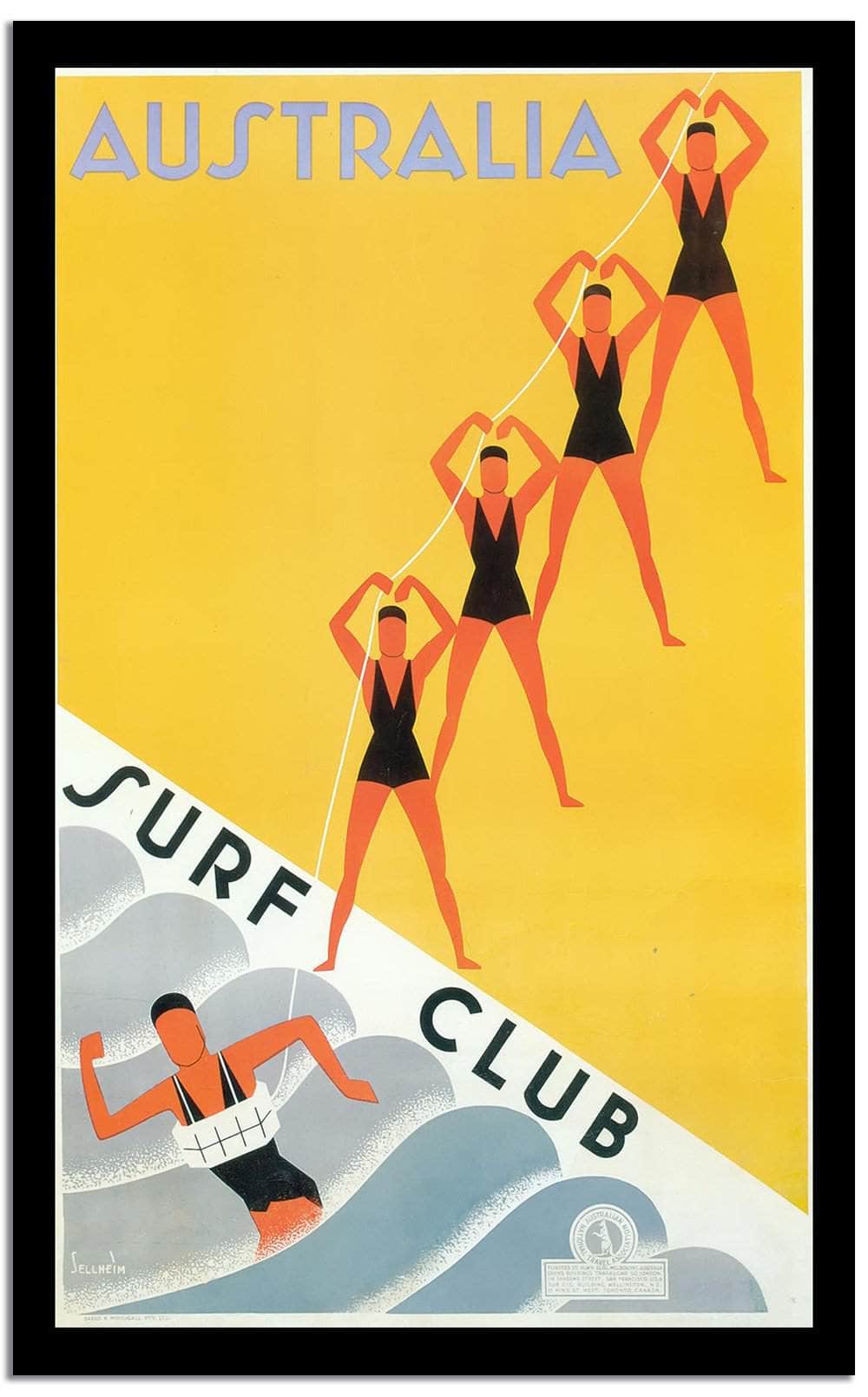 Australia  Vintage Posterb Fine Art Print