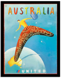 Australia  Vintage Posterc Fine Art Print