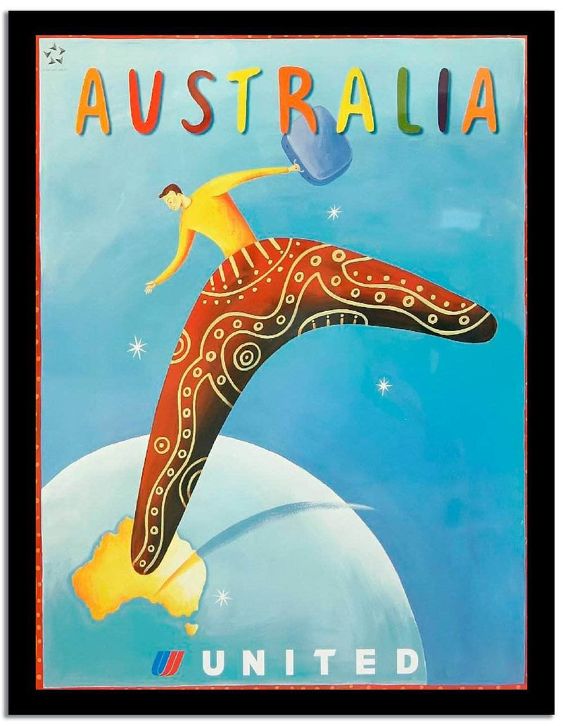 Australia  Vintage Posterc Fine Art Print