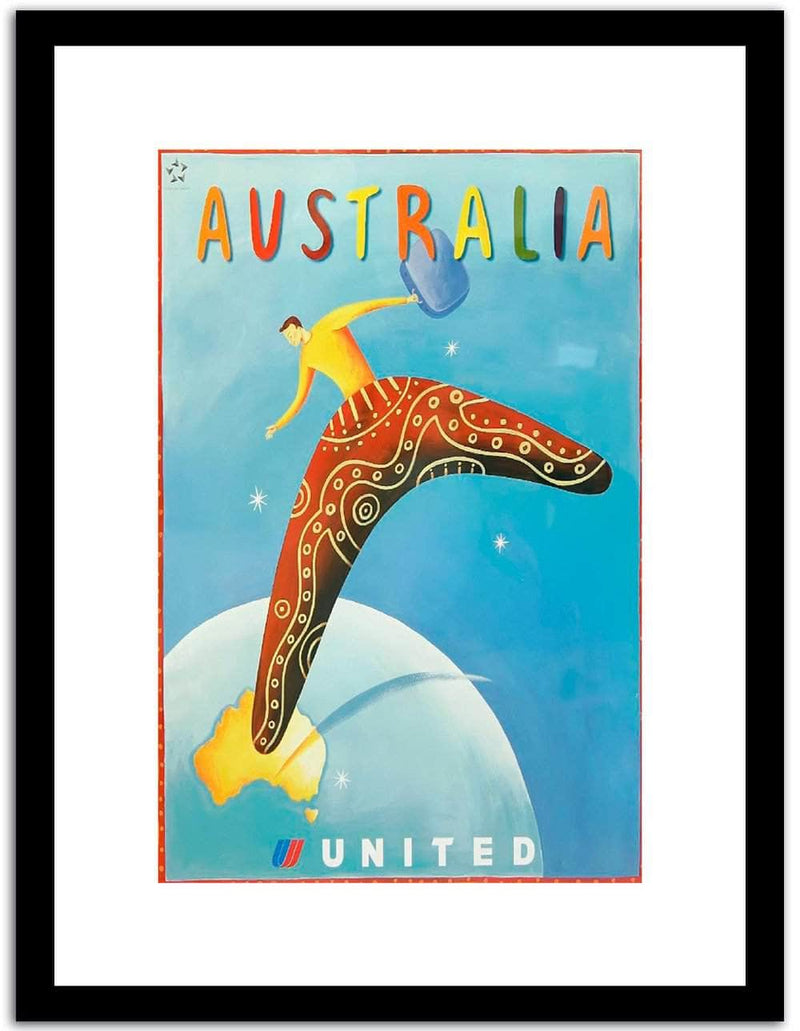 Australia  Vintage Posterc Fine Art Print