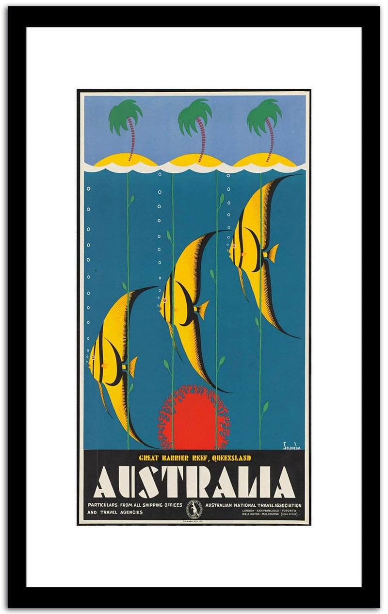 Australia  Vintage Posterd Fine Art Print