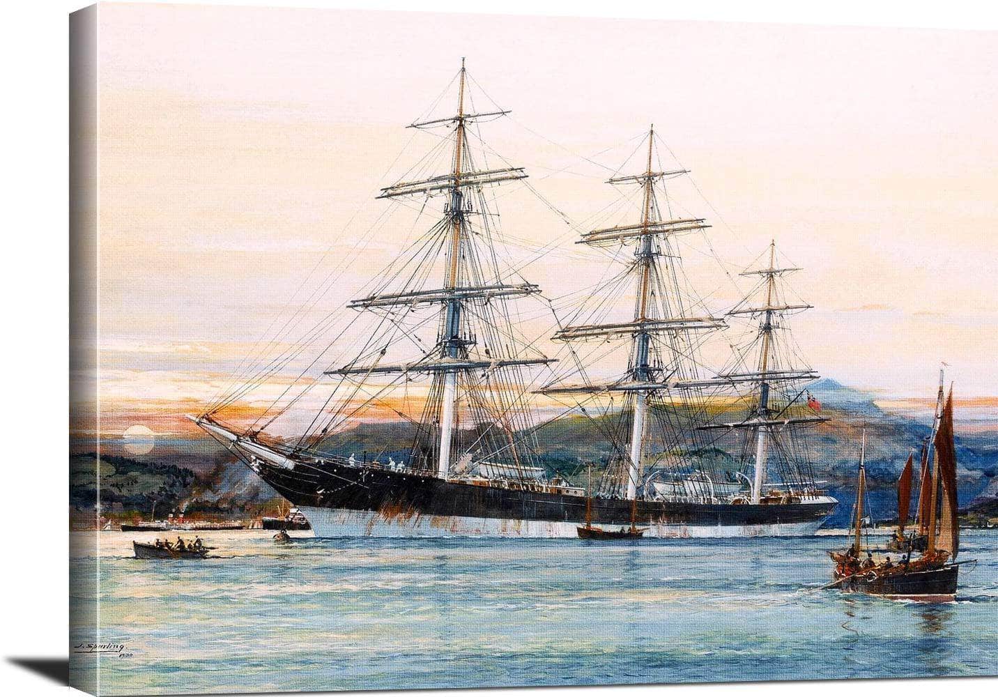 Australian Clipper Old Kensington Painting Jack Spurling Canvas Art Fine Art Print