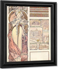 Austria At The World Exhibition By Alphonse Mucha Fine Art Print