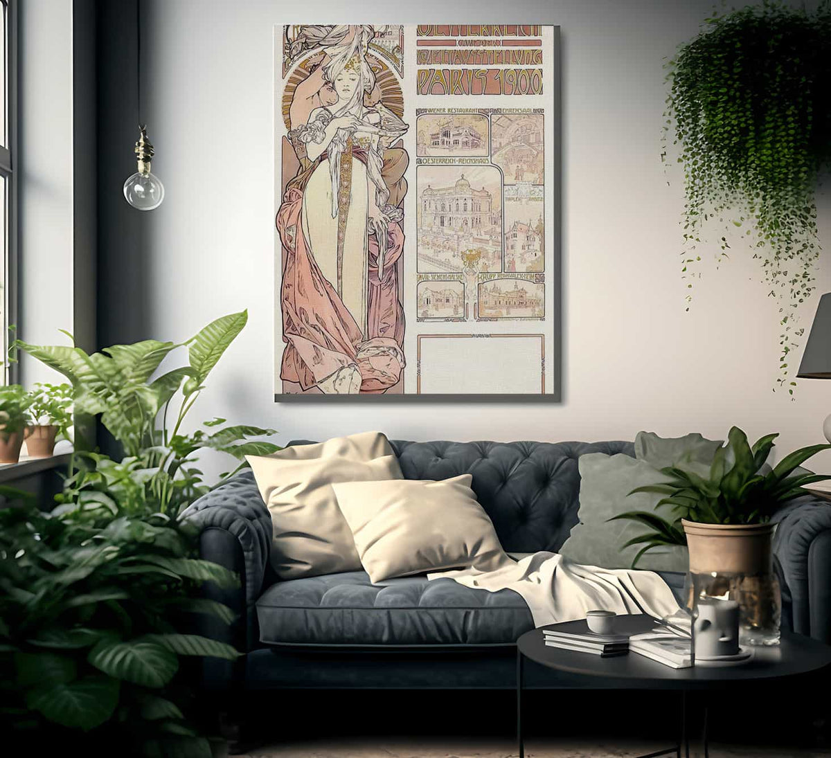 Austria At The World Exhibition By Alphonse Mucha Fine Art Print