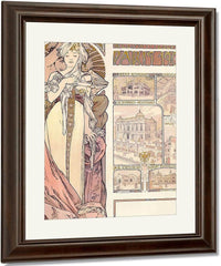 Austria At The World Exhibition By Alphonse Mucha Fine Art Print