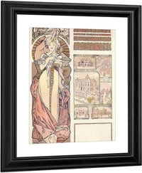 Austria At The World Exhibition By Alphonse Mucha Fine Art Print