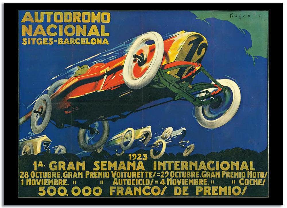 Autodromo Nacionnal  Vintage Poster Fine Art Print
