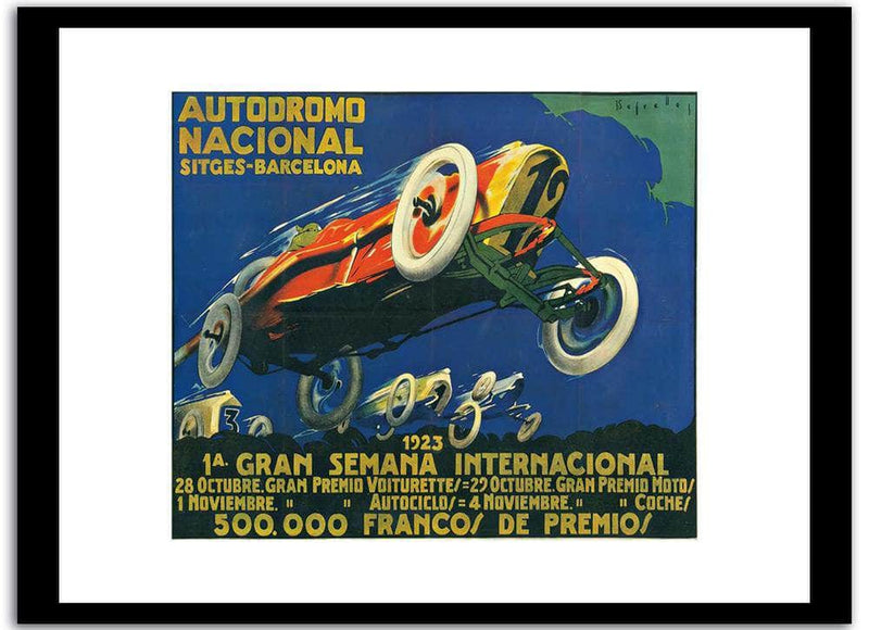 Autodromo Nacionnal  Vintage Poster Fine Art Print