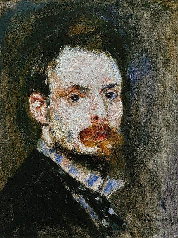 Autoportrait 1875 By Pierre Auguste Renoir Fine Art Print