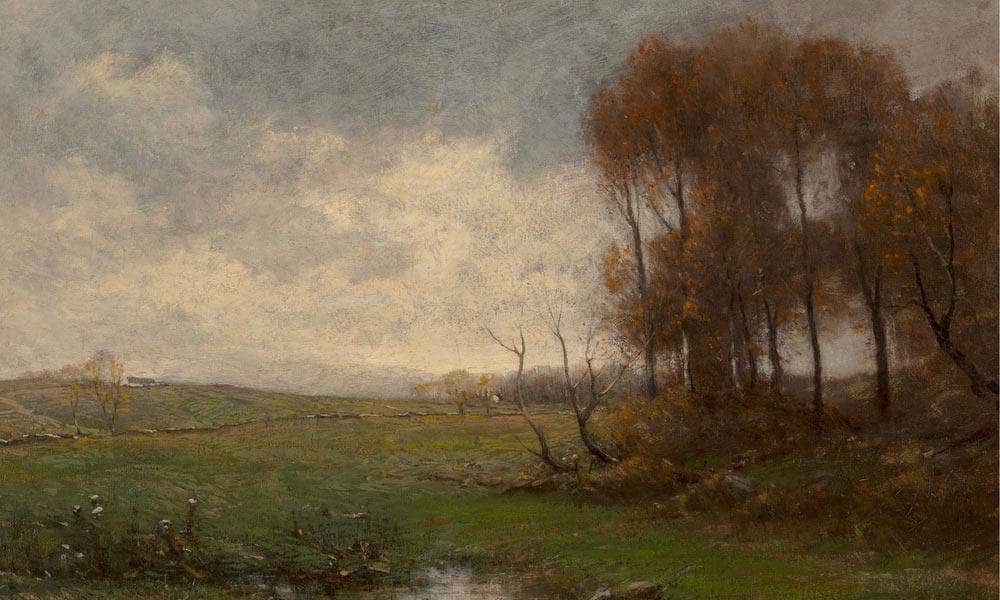 Autumn At The Farm By George Turner Fine Art Print