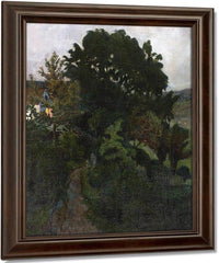 Autumn Dusk In The Garden By Nicolai Astrup Fine Art Print