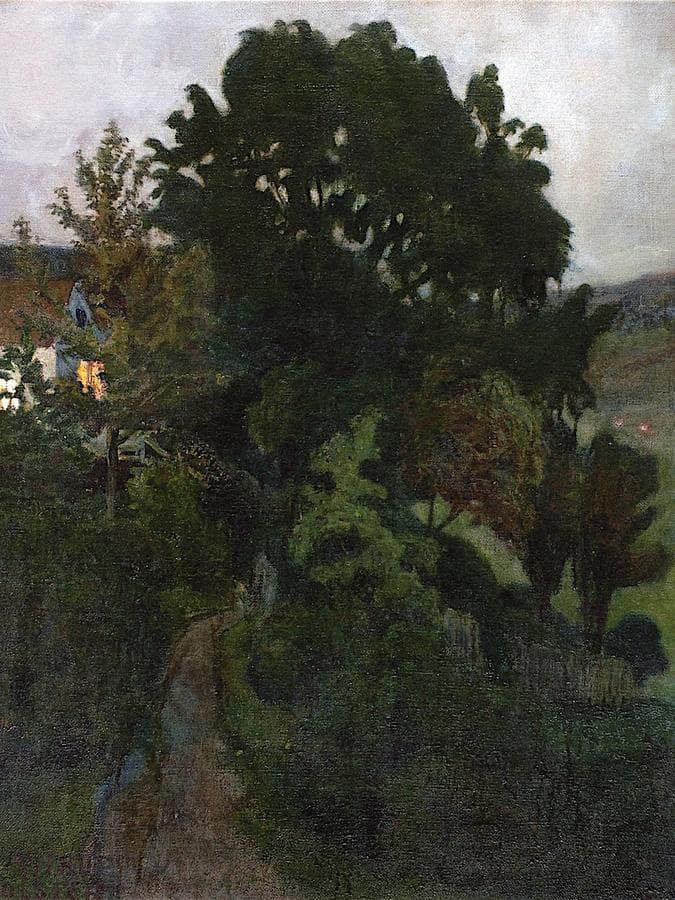 Autumn Dusk In The Garden By Nicolai Astrup Fine Art Print