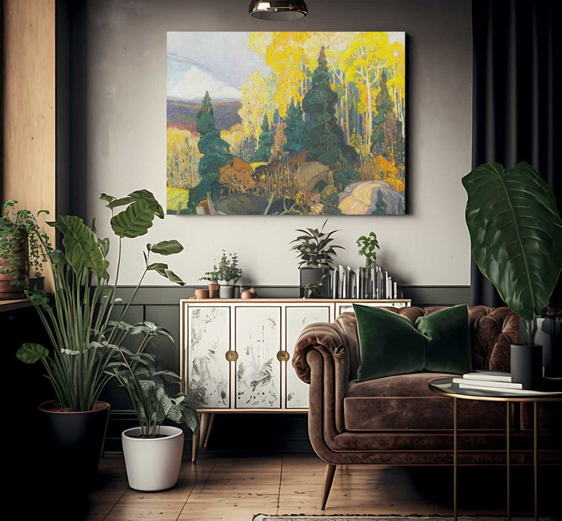 Autumn Hillside By Frank Carmichael Fine Art Print