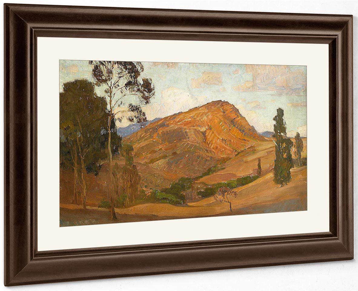Autumn Landscape With Eucalyptus By William Wendt Fine Art Print