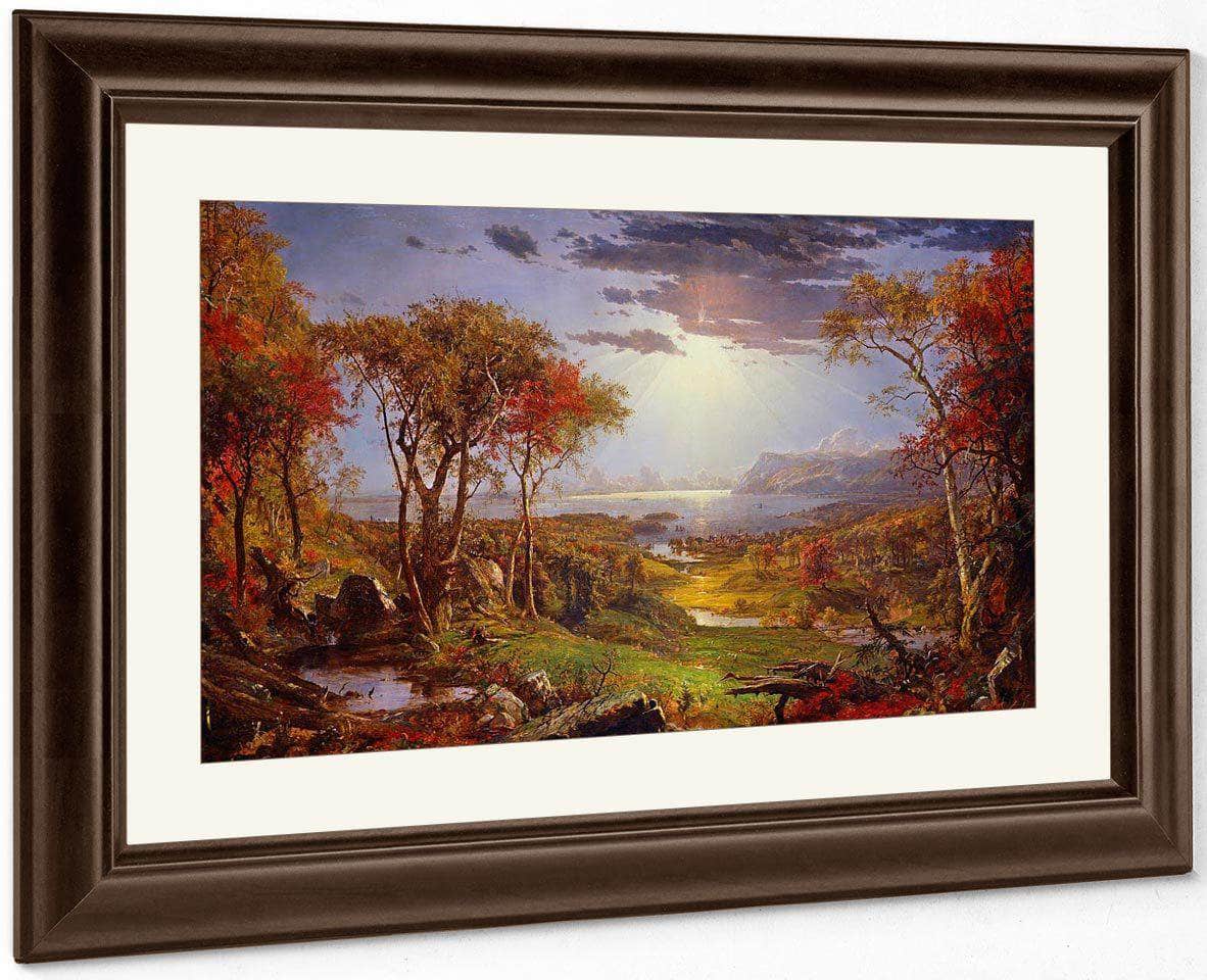 Autumn    On The Hudson River By Cropsey Jasper Francis Fine Art Print