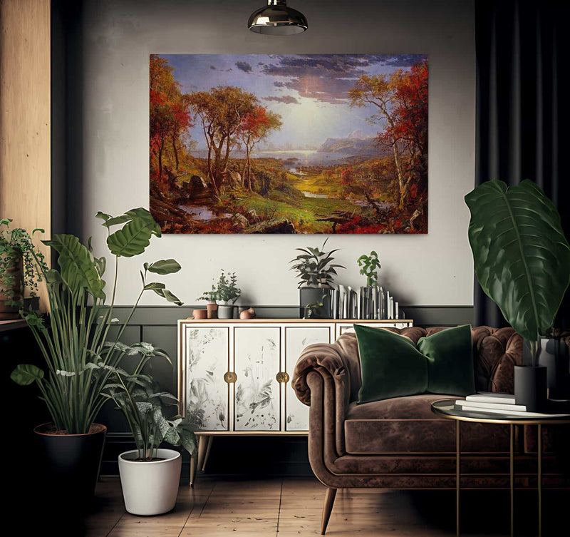 Autumn    On The Hudson River By Cropsey Jasper Francis Fine Art Print