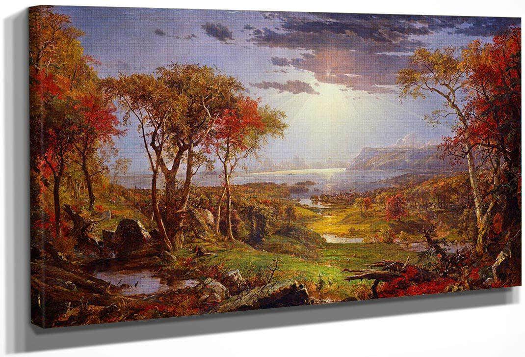 Autumn    On The Hudson River By Cropsey Jasper Francis Fine Art Print