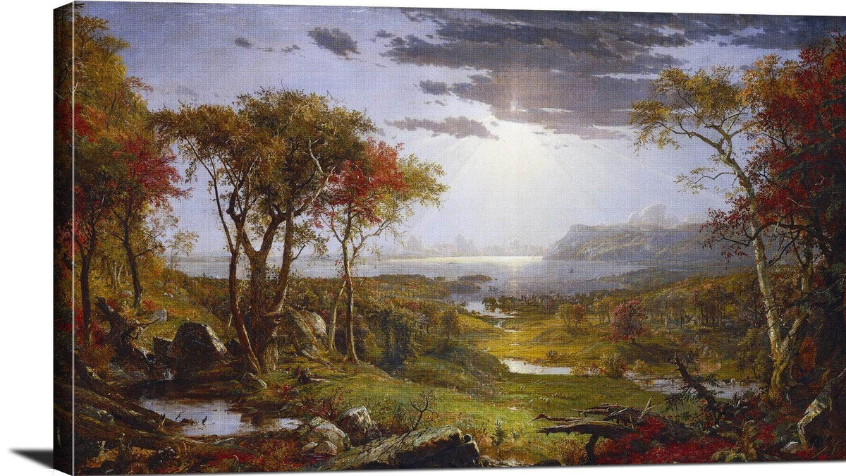 Autumn On The Hudson River Painting Jasper Francis Cropsey Canvas Art Fine Art Print