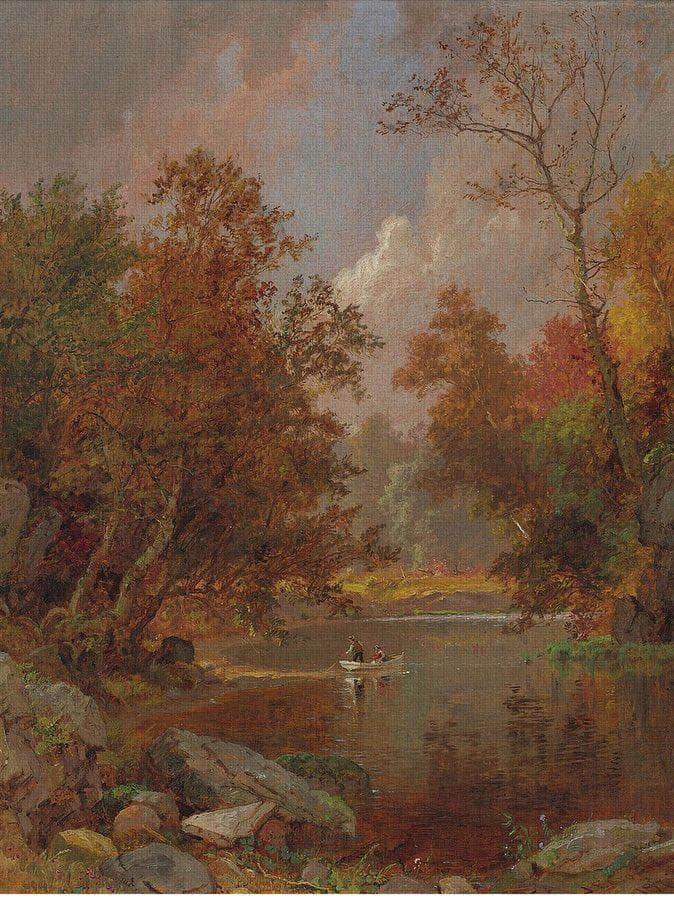Autumn On The River By Jasper Francis Cropsey Fine Art Print