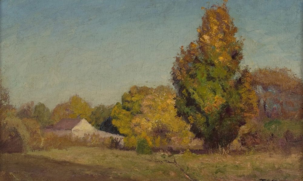 Autumn Scene By Theodore Clement Steele Fine Art Print