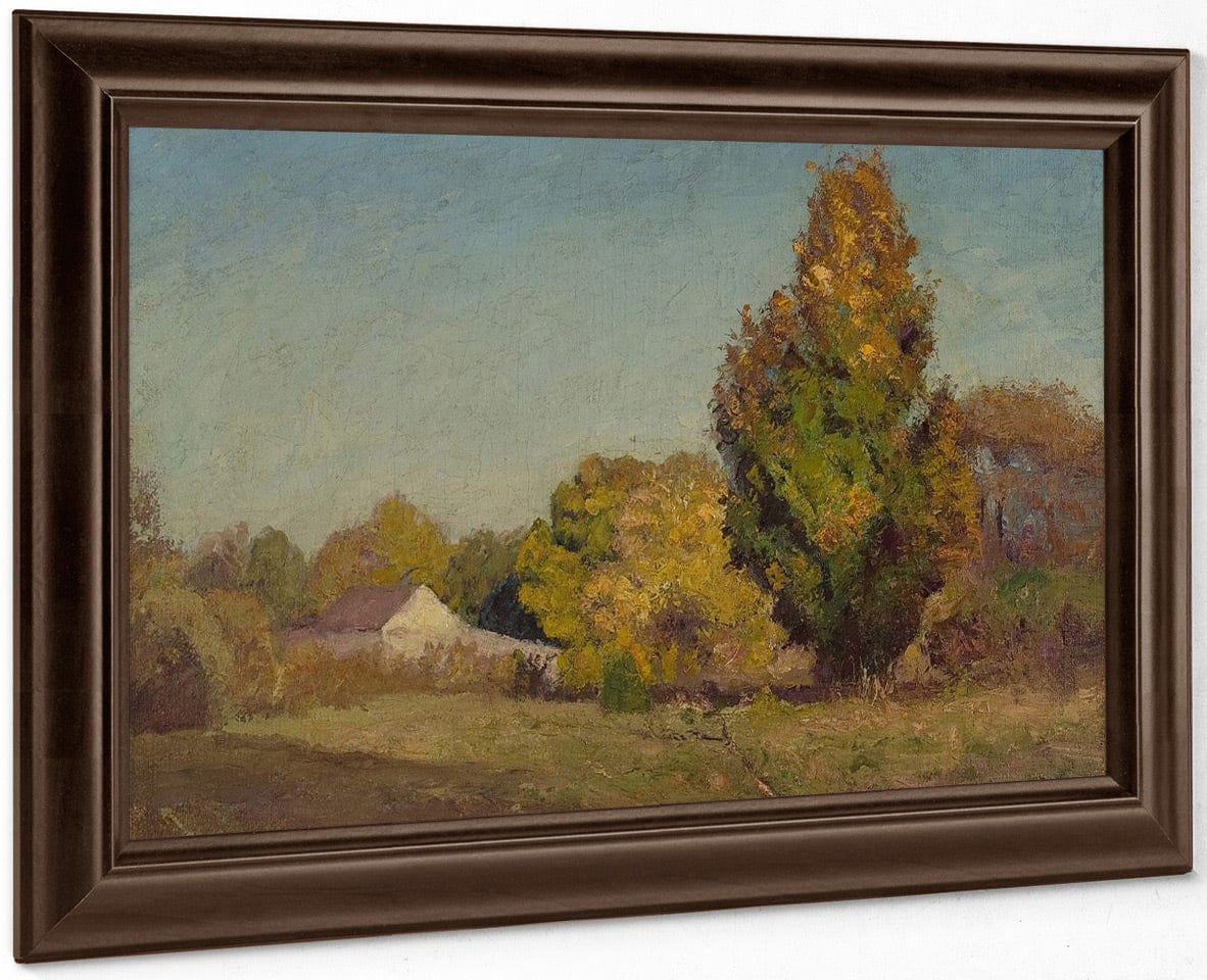 Autumn Scene By Theodore Clement Steele Fine Art Print