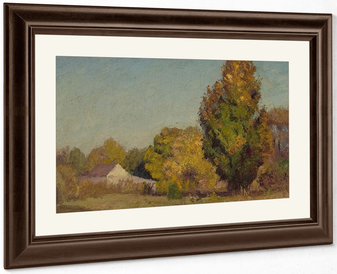 Autumn Scene By Theodore Clement Steele Fine Art Print