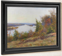Autumn Trees Overlooking A River By William Wendt Fine Art Print
