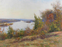 Autumn Trees Overlooking A River By William Wendt Fine Art Print