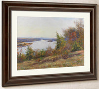 Autumn Trees Overlooking A River By William Wendt Fine Art Print