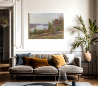 Autumn Trees Overlooking A River By William Wendt Fine Art Print