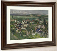Auvers Panoramic View By Cezanne Paul Fine Art Print