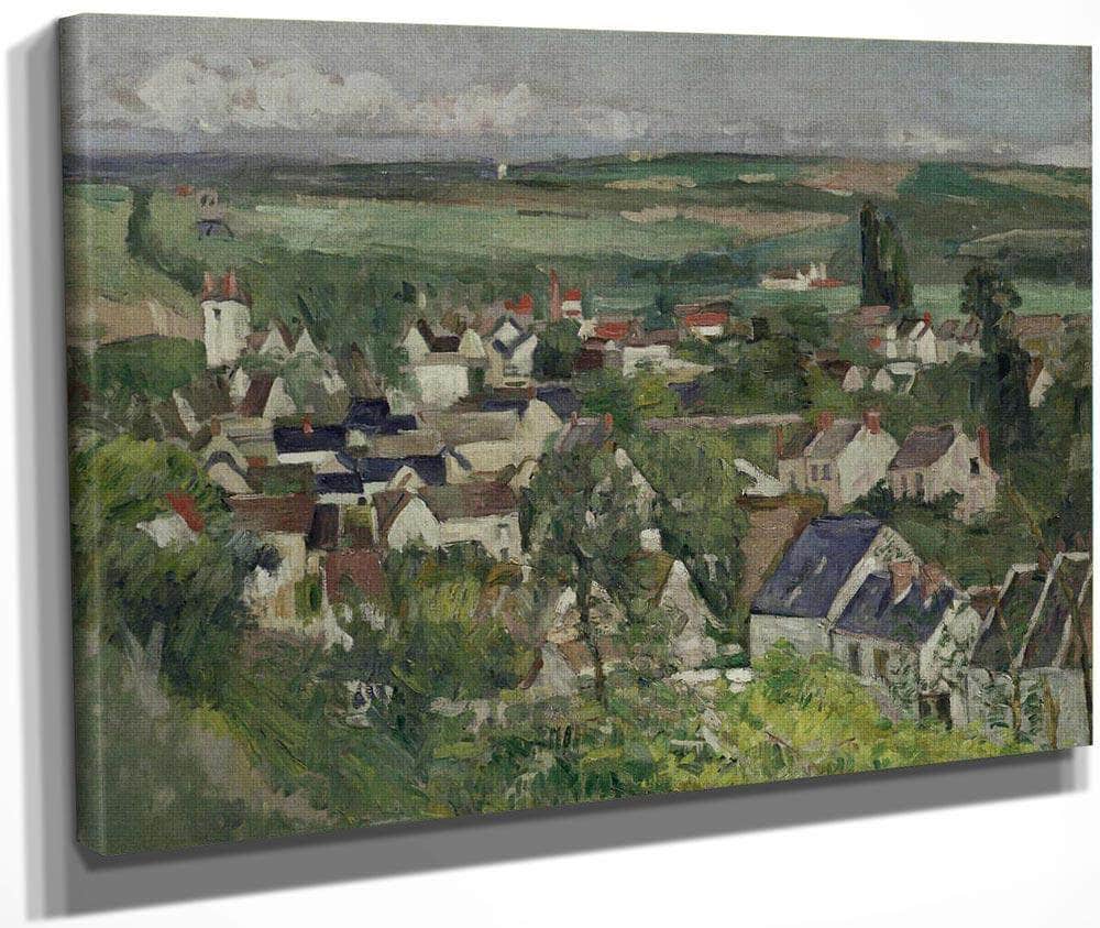Auvers Panoramic View By Cezanne Paul Fine Art Print