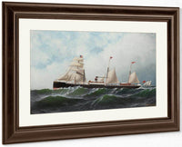 Auxiliary Steamship Somerset 1877 By Antonio Jacobsen Fine Art Print